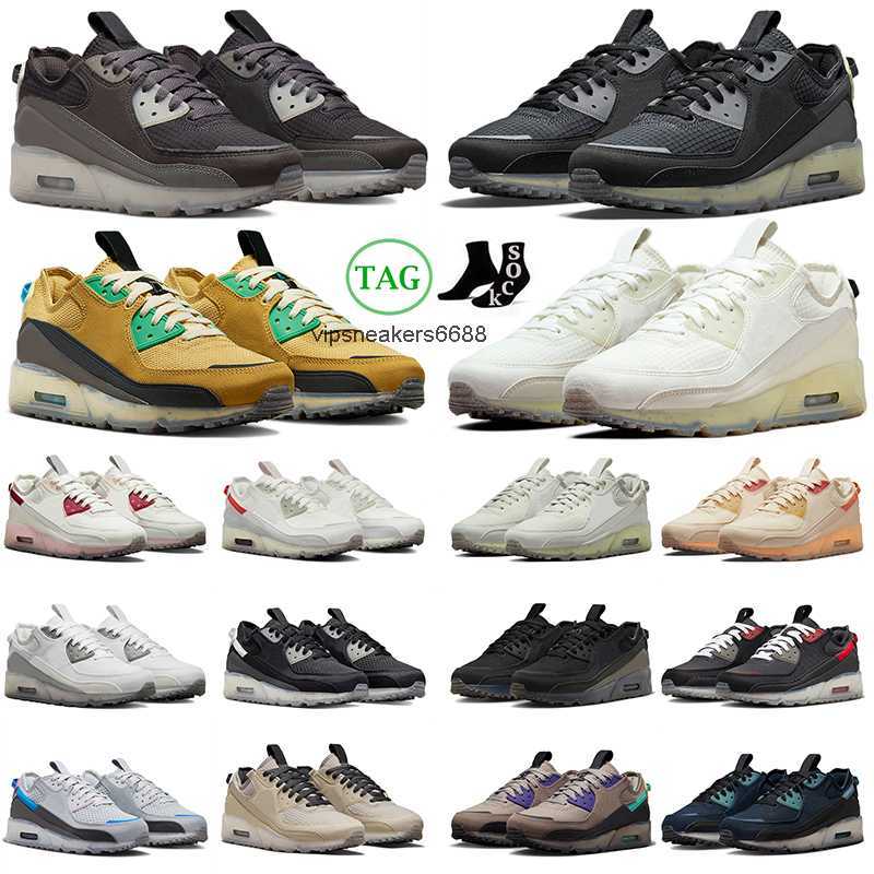 Designer Basketball 90 Terrascape Running Shoes Men Women 90s Sail Black Anthracite Bred Dark Teal Green Light Bone Mens Trainers Outdoor Sports Sneakers