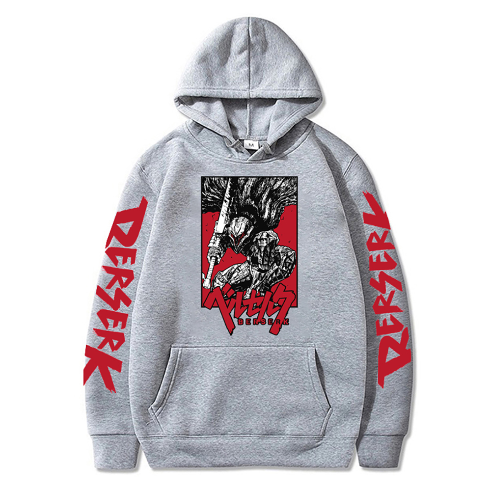 Men's Hoodies Sweatshirts Japanese Anime Hoodie Fashion Hoodies Retro Manga Berserk Long Sleeve Pullovers Vintage Tops Casual Harajuku Y2k Men�