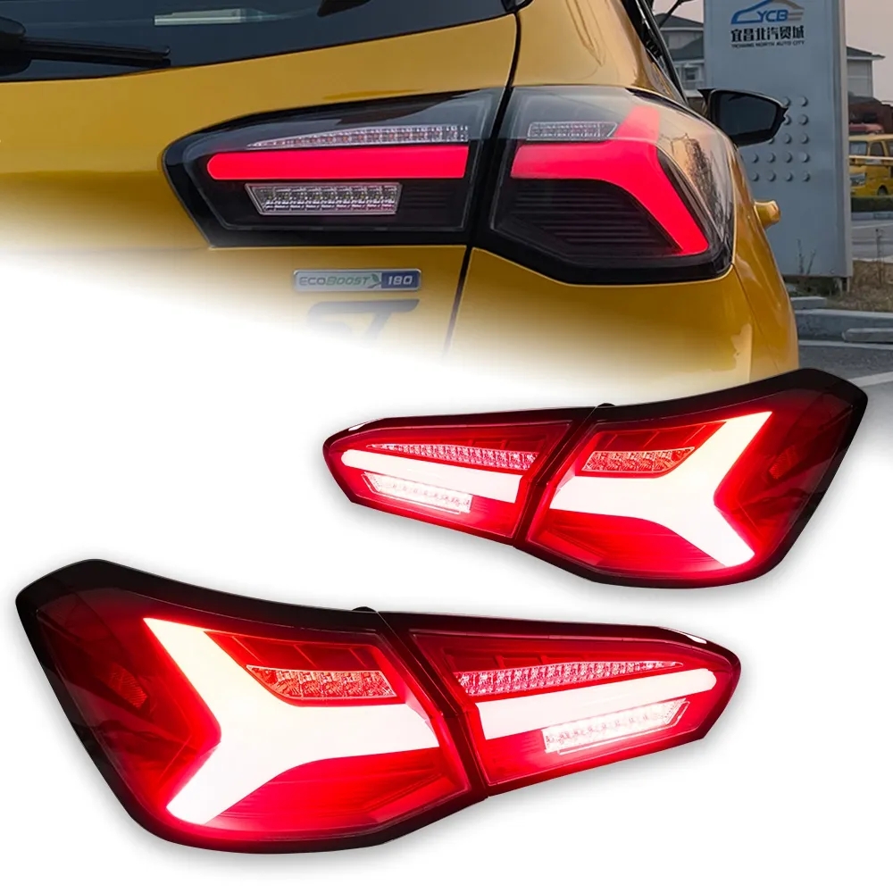 LED Tail Lamp For Ford Focus Tail Lights 20 19-2023 Focus Hatchback LED DRL Signal Lights Brake Reverse Taillights