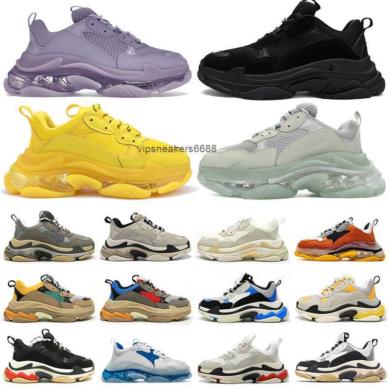 2026 Designer triple s casual shoes Men Women Black White light Yellow Blue Red Pink Grey Mens Womens Outdoor Platform Trainers Walking Jogging sneakers
