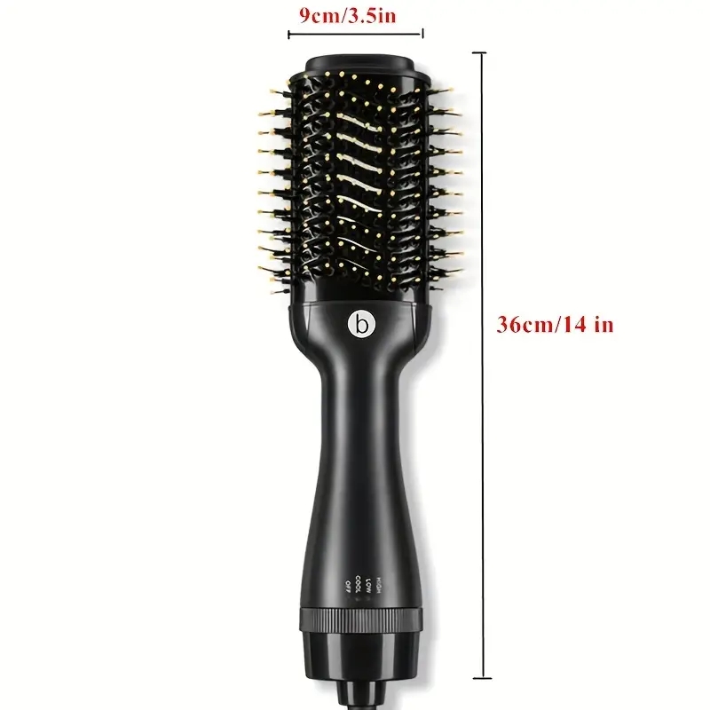 Professional Hot Air Brush Hair Styler - Multi-Functional Straightener, Curler, and Comb for Men and Women