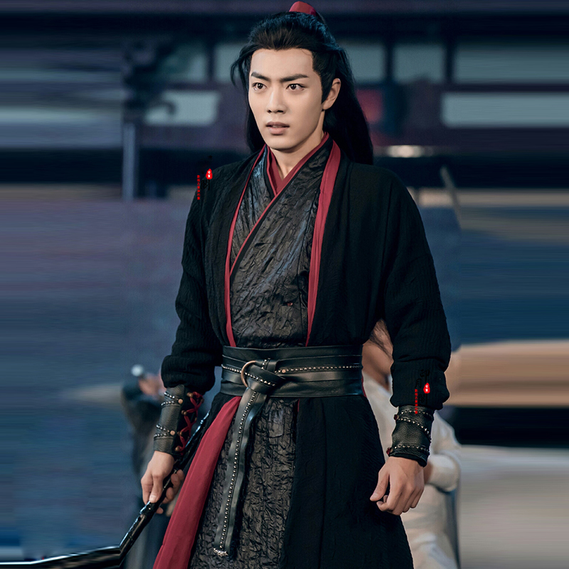 TV Play Chen Qing Lin Outfit Xiao Zhan Same Style Men Hanfu Cotton Linen Black Martial Arts Swordman Costume Prodigal Chivalrous Ancient Clothing