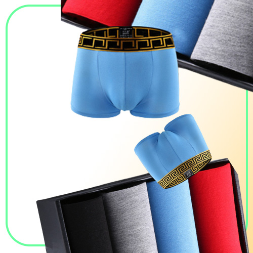 Brand Designer Men039s Underwear Quality Sexy Cotton Men 4pcs Lot Boxers Breathable Mens Underwear Branded Boxers Logo Underwea