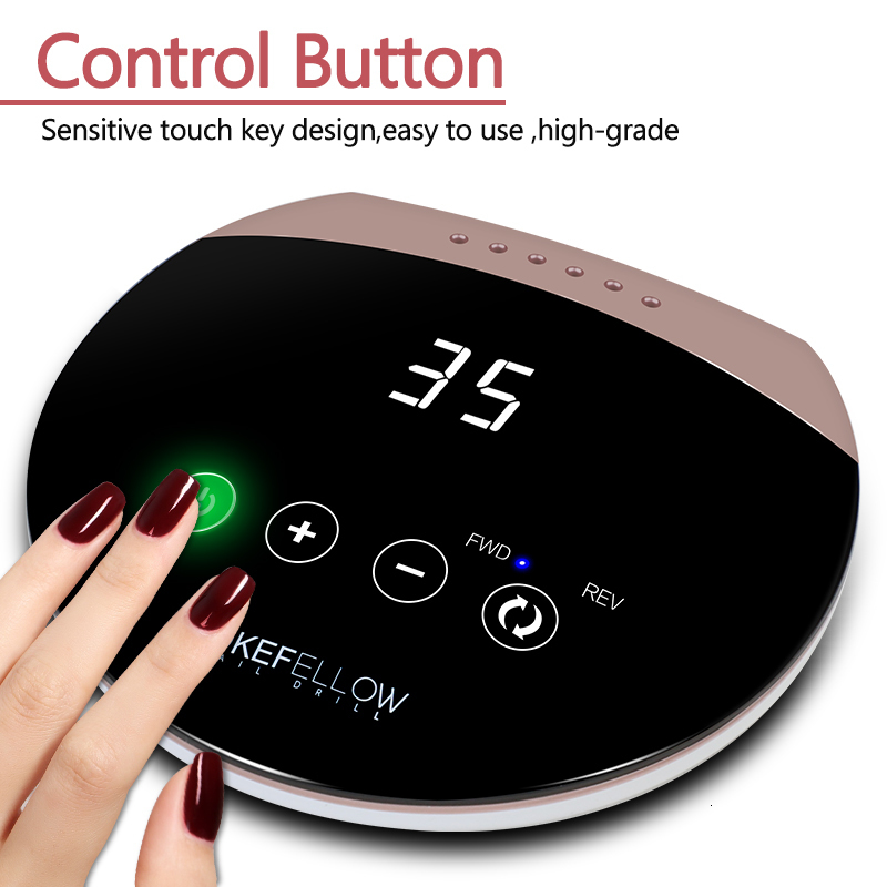 Nail Manicure Set 35000RPM Nail Drill Machine For Manicure Nail File With Touch Screen Acrylic Electric Nail Drill Milling Cutter Nail Art Tools 23081