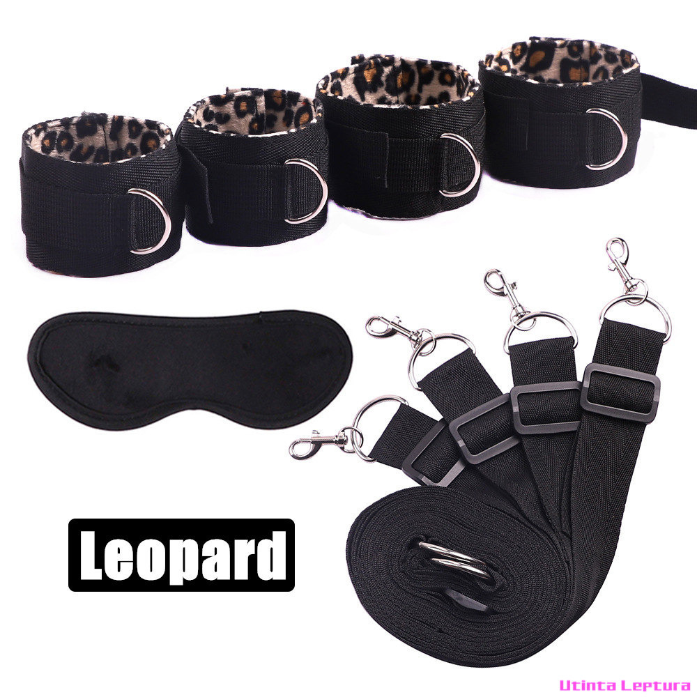 Bondage Sex Tools for BDSM Restraint Adult S M Fetish Games Set Vibrator Handcuffs Ankle Bed Toys Kits Couples 230811