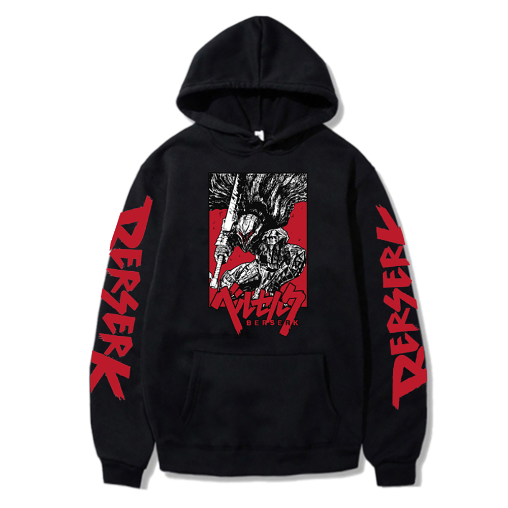 Men's Hoodies Sweatshirts Japanese Anime Hoodie Fashion Hoodies Retro Manga Berserk Long Sleeve Pullovers Vintage Tops Casual Harajuku Y2k Men�
