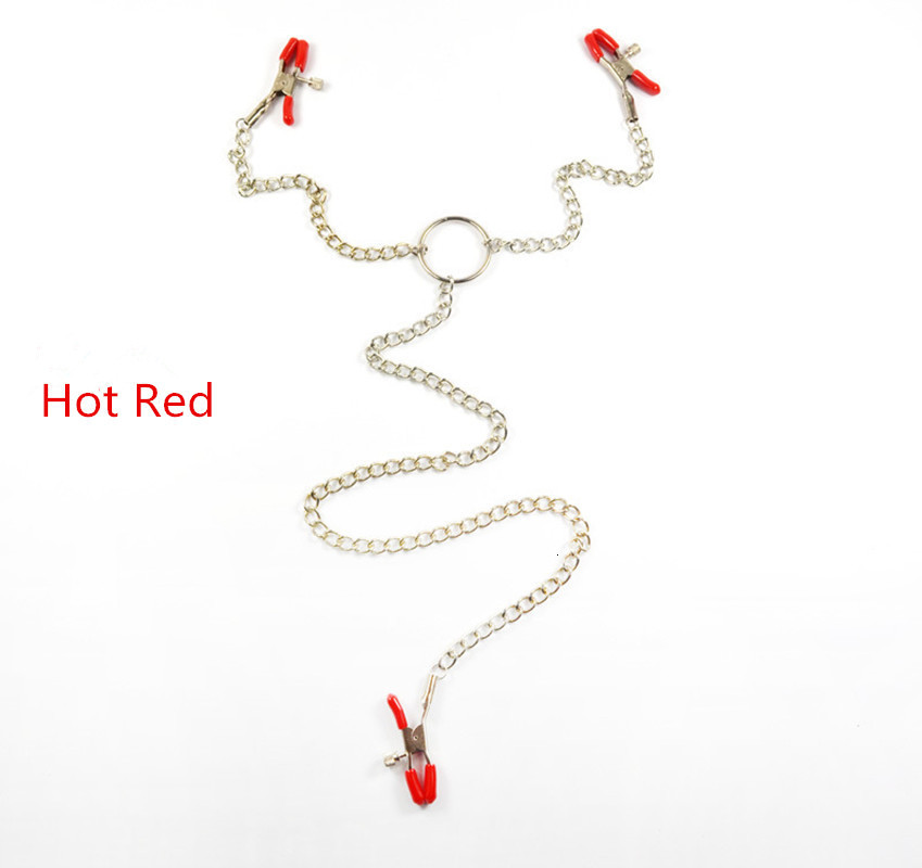 Bondage Women Metal Nipple Clamps Fetish Erect Boob Clit Enlarged Clitoris Pincher Breast Bdsm Restraint Adult Games 230811