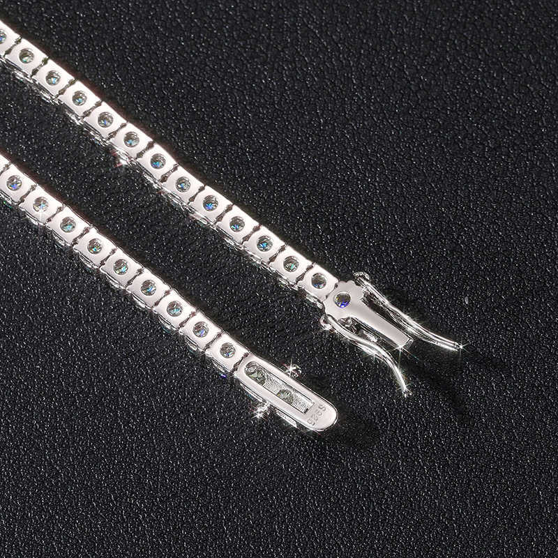 Pendant D Color Light Green VVS Moissanite Tennis Chain Bracelet S Sterling Sier Necklaces For Women Pass Dia Test 2022 New