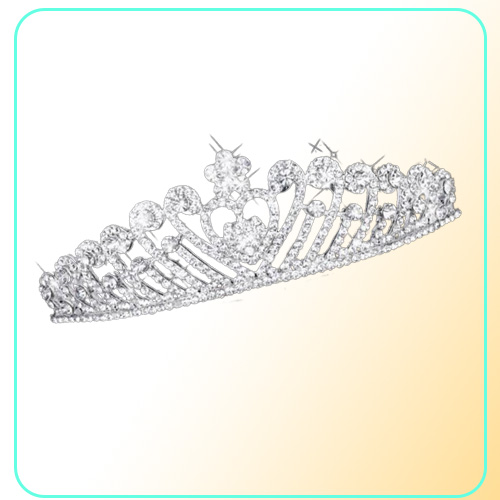 amandabridal silver rhinestones party christmas gift bling wedding accessories bridal jewelry sets hair headdress diamond necklace