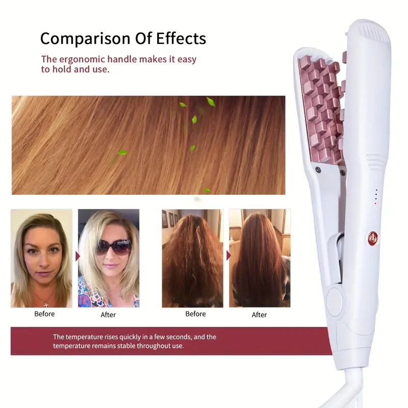 Professional Hair Curler for Fluffy Curls and Stylish Crimps - Hair Styling Tool for Women and Men