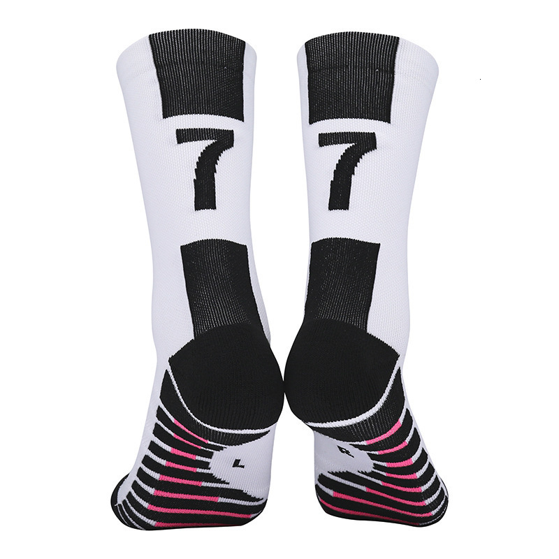 Sports Socks Number Blue White 10# 7# Soccer Men Adult Football Outdoor Running Cycling Fastdrying Breathable Nylon NonSlip 230811