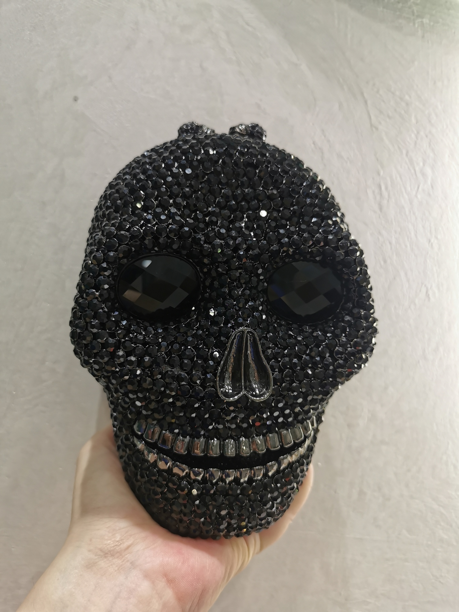 Lady Skull Halloween Gift Stones Clutch Women Rhies Evening Bag Wedding Bags Crystal Chain Gold Sier Day Clutches 230811 4