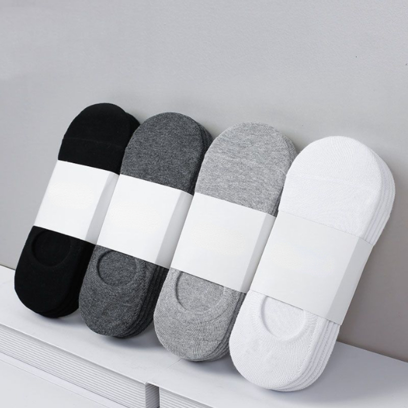 Sports Socks 3pair Lot Men Invisible No Show Low Cut Ankle Cotton Thin Black White Short Sock Nonslip Silicone Summer Breathable 230811