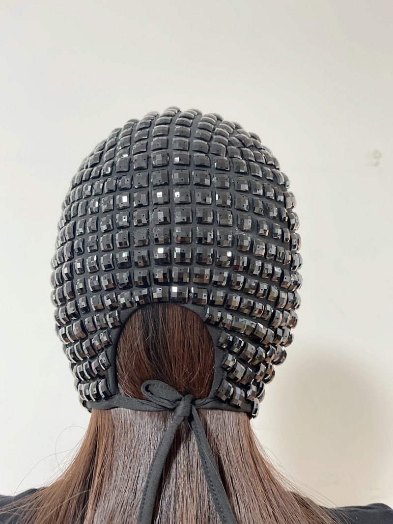 Fashion Face Masks Neck Gaiter Diamond Punk Headgear Mask Cosplay Gothic Bling Fashion Mask Night Club Dancer Stage Rave Accessories DJ Performance 23