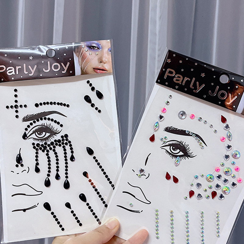 Temporary Tattoos Glitter Face Jewelry Sticker Jewels Diamond Makeup Art Eyeliner Tattoo Party Bady Tools Eye s 230812