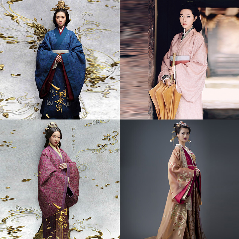 Film TV Trend Ancient Costume Three Kingdoms Secret Same Style Hanfu Qin Dynasty Women Cotton Hemp Queen Performance Garment