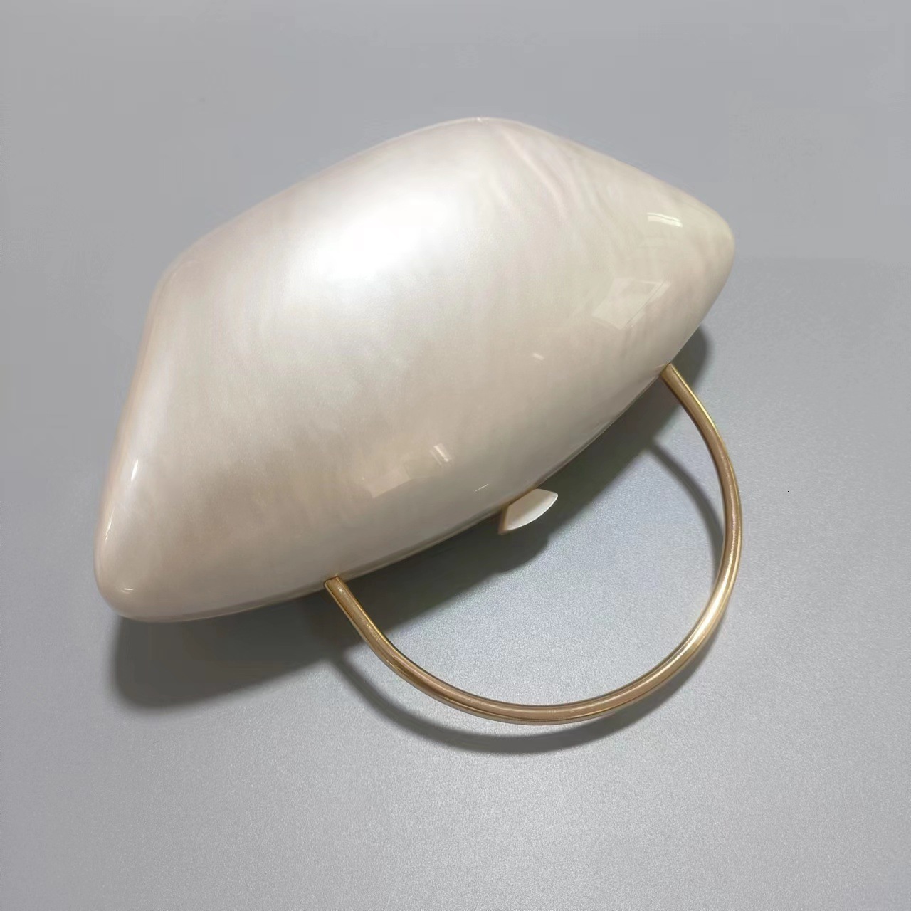 Evening Bags Pearl bead shaped acrylic clutch bag women er evening party tote box purse ivory handbag 230811