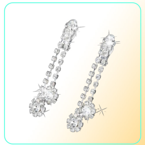 amandabridal silver rhinestones party christmas gift bling wedding accessories bridal jewelry sets hair headdress diamond necklace