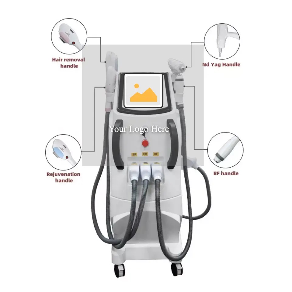 Ce Approved Laser 4 In1 Multifunction Beauty Equipment Ipl Rf Nd Yag laser tattoo removal Ice Titanium Hair Tattoo Removal Skin Lightening
