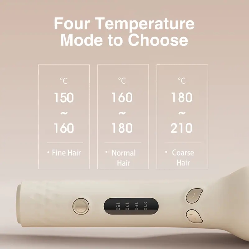 Genai Automatic Hair Curler: 28mm Barrel, 4 Temperature Modes, Negative Ion Generator, Intelligent Timer & Sensor, Auto Shut-Off for Safety
