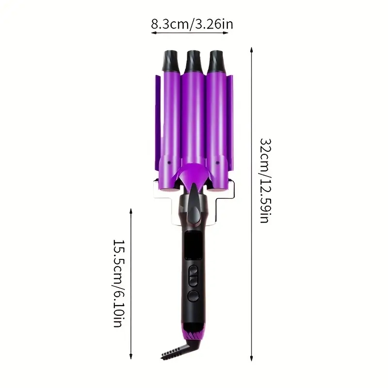Create Professional-Level Curls at Home with this Durable 3 Barrel Curling Iron Wand!
