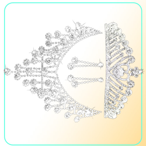 amandabridal silver rhinestones party christmas gift bling wedding accessories bridal jewelry sets hair headdress diamond necklace