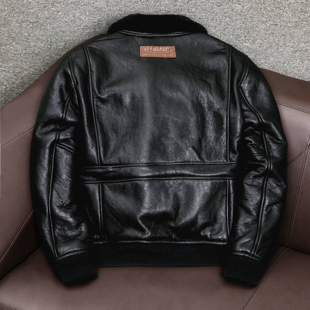 Men's Jackets Natural Shearling Fur In one Leisure Bomber Jacket Men Sheepskin Genuine Leather Coat Winter thickening keep warm Military Coat 230
