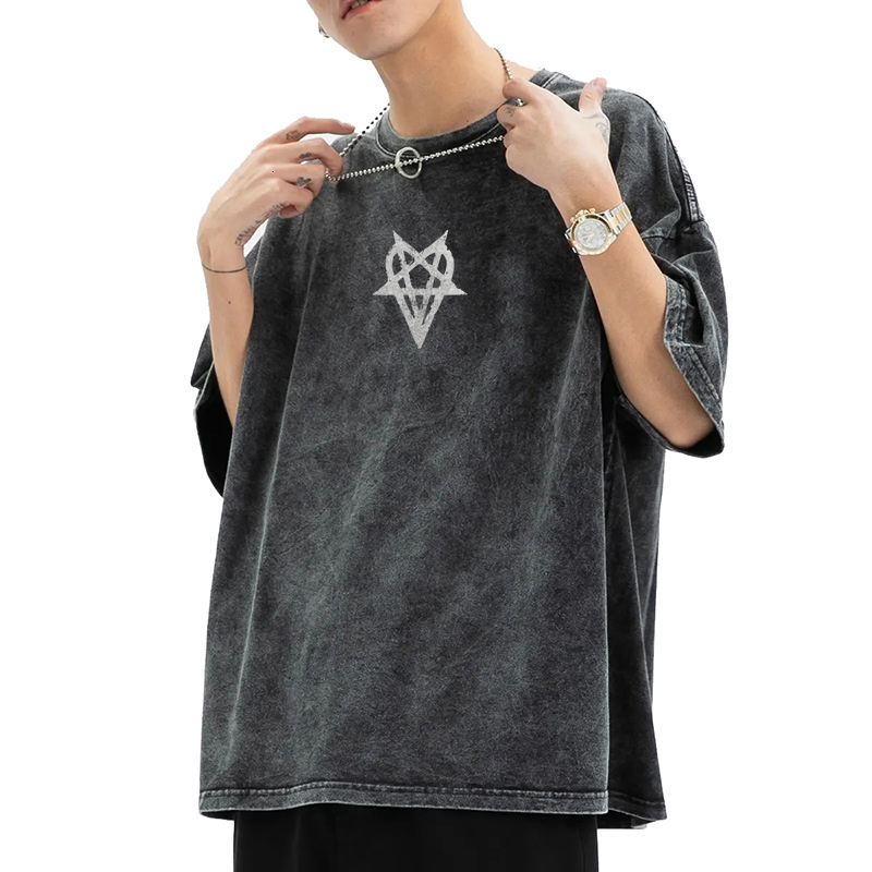 Men's TShirts Y2K Hip Hop Letter Printed T Shirt Destroy Lonely Oversized Tops Harajuku Fashion Casual All Match Loose Streetwear 230811