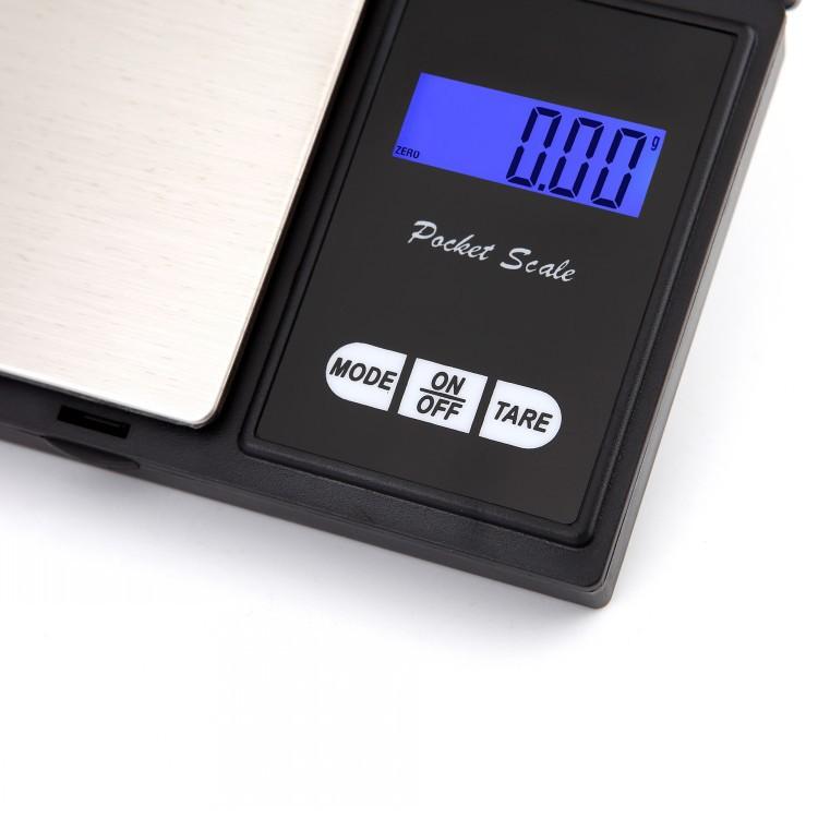 200g x 0.01g Mini Pocket Digital Scale LCD Digital Precision Jewelry Scale Coin Gold Diamond Jewelry Weigh Balance Measurement 500g/0.01g