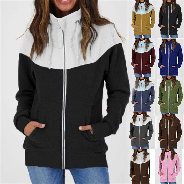 Womens Hooded Jacket Long Sleeves Outfit Solid Color Pockets Gym Jackets Shaping Waist Tight Fitness Jogger Outfit Sportswear For Lady