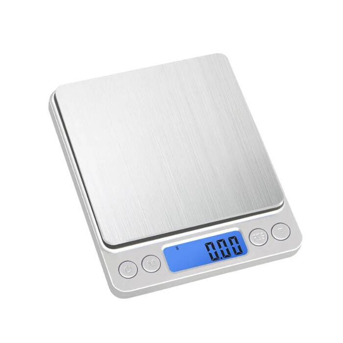 500g x 0.01g Digital Pocket Scale Jewelry Weight Electronic Balance Scales g/ oz/ ct/ gn Precision Kitchen Weight Scale 500g-0.01g 500g/0.01 + 2 Trays