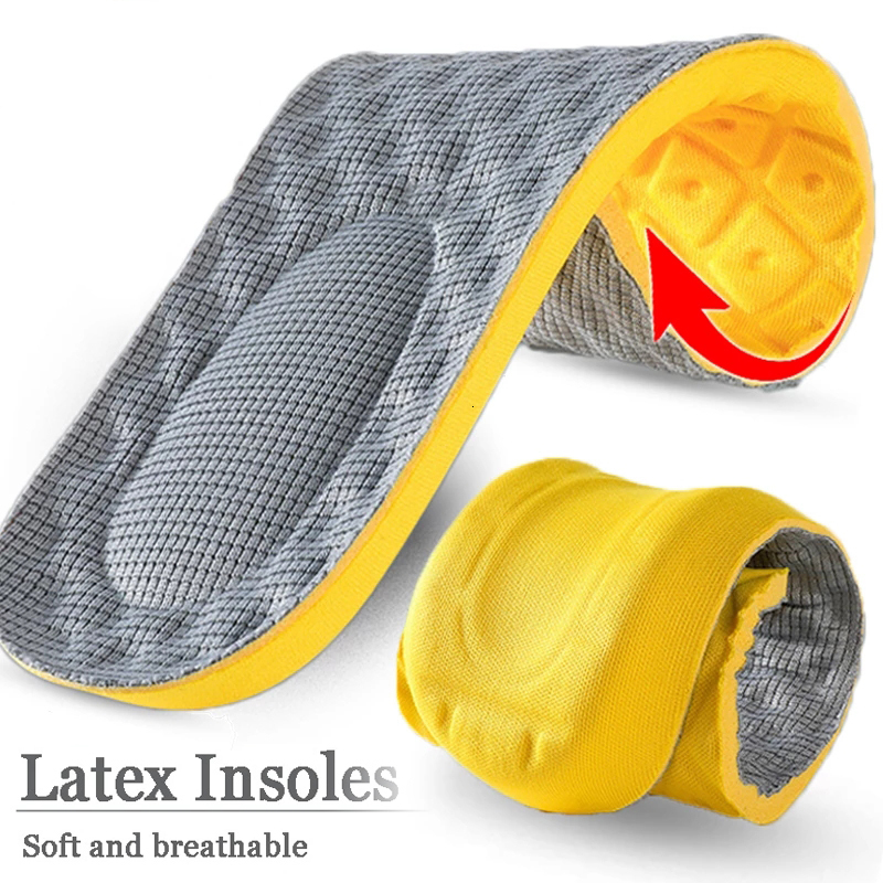 Shoe Parts Accessories 4Pcs Soft Latex Memory Foam Insoles Women Men Sport Running Foot Support Pad Breathable Orthopedic Feet Care Insert Cushion 230