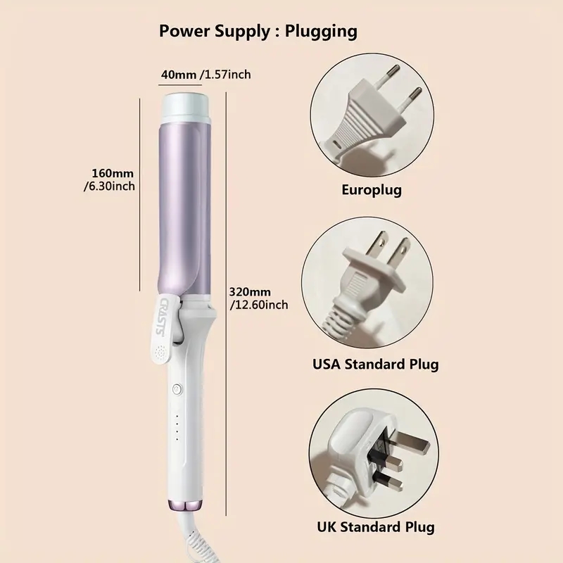 Portable Hair Curler for Professional Hair Styling at Home - DIY Hair Rolling Iron for Women