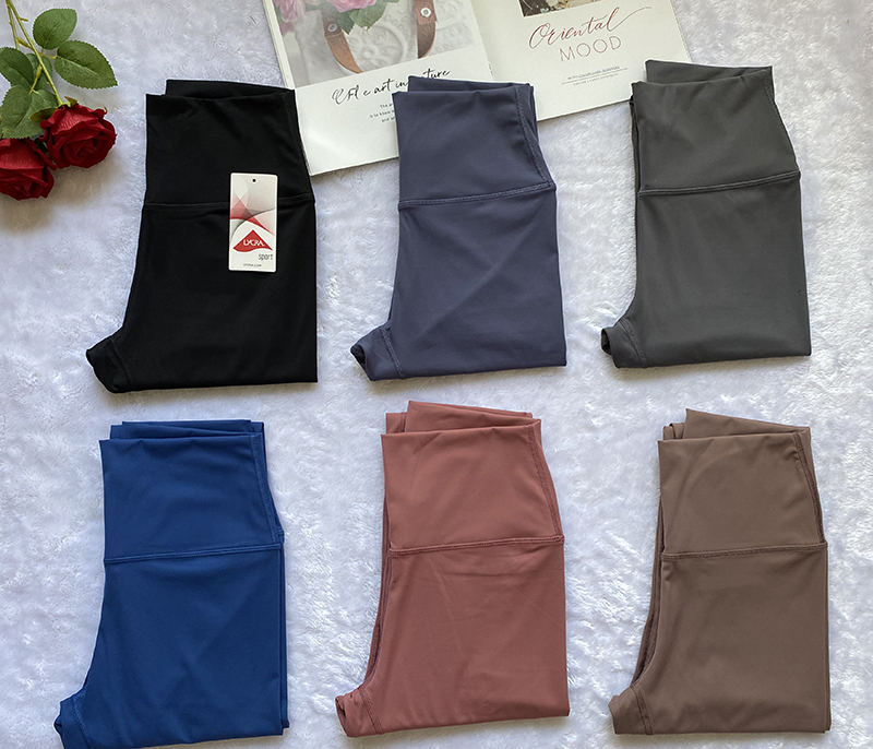 High Waist Yoga Pants Naked Comprehensive Training quick dry Lycra Fabric Sports Gym Wear Leggings Elastic Fitness Lady Outdoor Trousers A-01