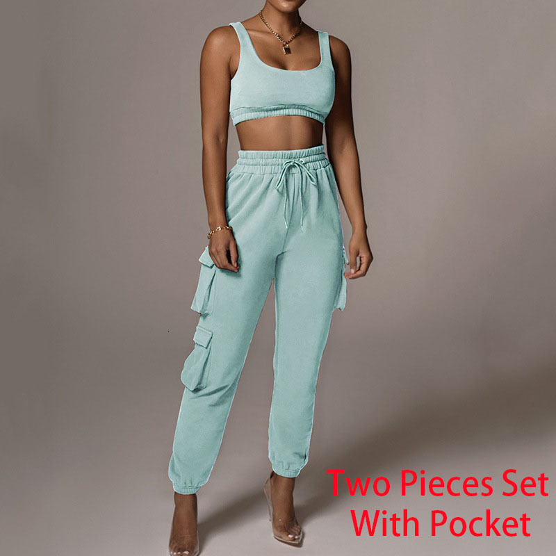 Women's Pants s Casual Sport Set Crop Top 2 Piece Women Autumn Clothing Two White Tracksuit Woman 230811