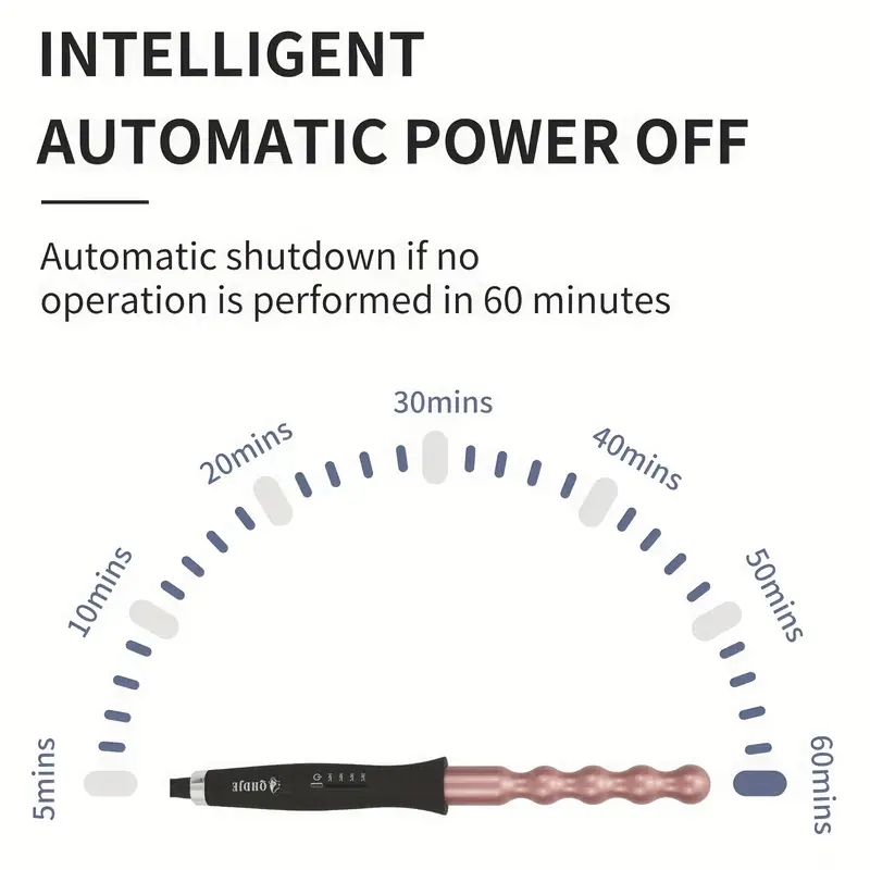 Professional Wand Curling Iron with Rotatable Power Cord and Constant Temperature - Perfect for Hair Care and Hairdressing - Includes Glove and Clips