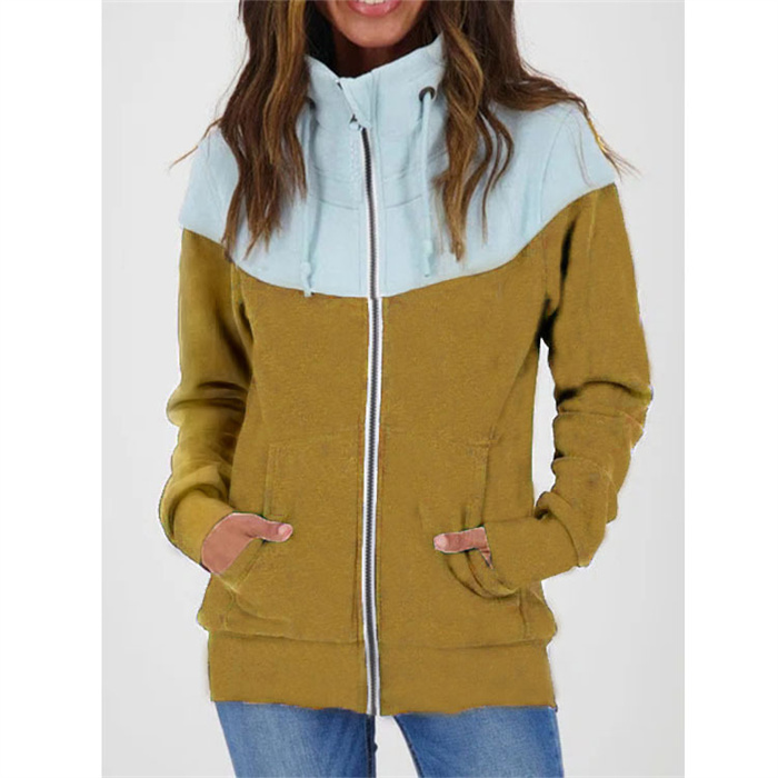 Womens Hooded Jacket Long Sleeves Outfit Solid Color Pockets Gym Jackets Shaping Waist Tight Fitness Jogger Outfit Sportswear For Lady