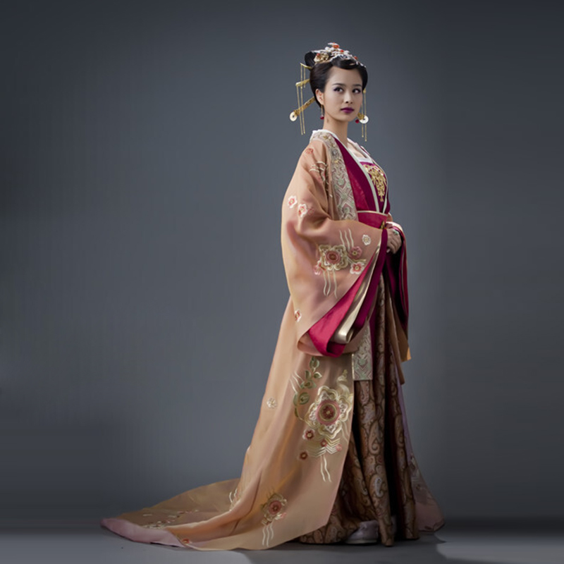 Film TV Trend Ancient Costume Three Kingdoms Secret Same Style Hanfu Qin Dynasty Women Cotton Hemp Queen Performance Garment