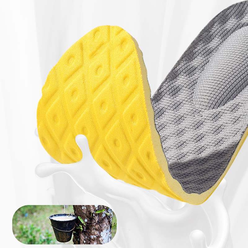 Shoe Parts Accessories 4Pcs Soft Latex Memory Foam Insoles Women Men Sport Running Foot Support Pad Breathable Orthopedic Feet Care Insert Cushion 230