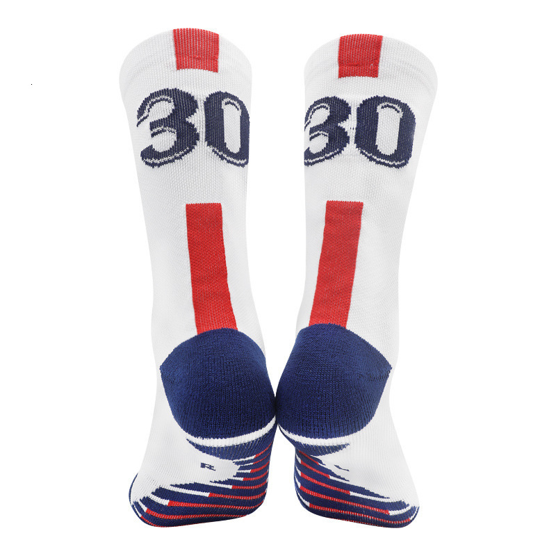 Sports Socks Number Blue White 10# 7# Soccer Men Adult Football Outdoor Running Cycling Fastdrying Breathable Nylon NonSlip 230811