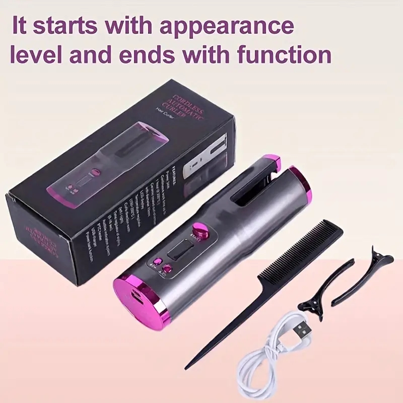 Create Big, Beautiful Waves Instantly with this USB Curling Rod Hair Curler for Women!