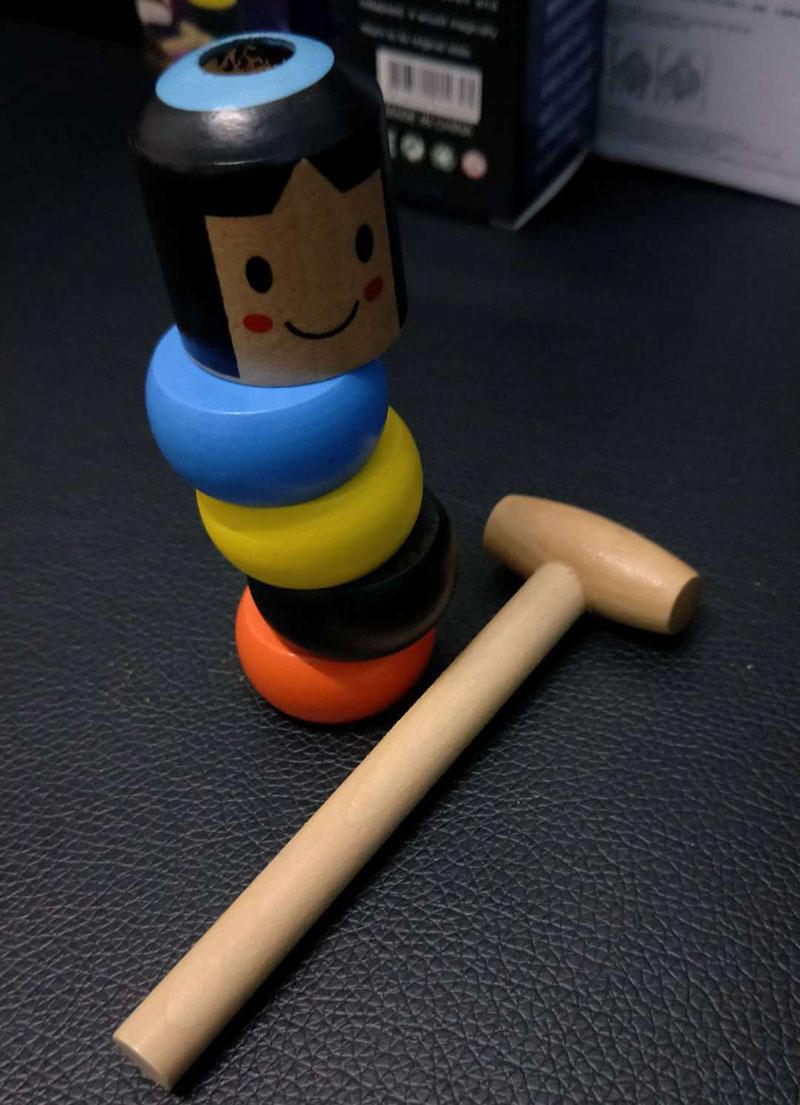 2 PCS Immortal Daruma The Unbreakable Wooden Man Magic Toy Stubborn Wood Man Magic Trick Props Children Kids Magia Easy DoingZZ
