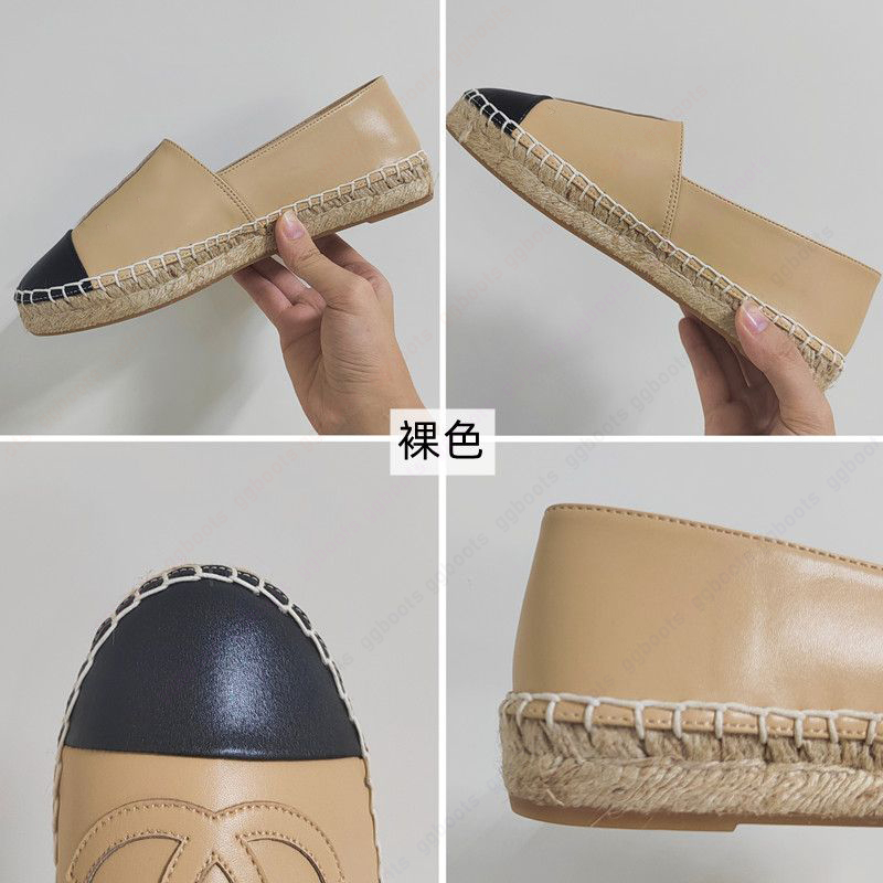 Designers Casual Women Shoes Espadrilles Summer Luxurys ladies flat Beach Half Slippers fashion woman Loafers Cap Toe Fisherman canvas Shoe