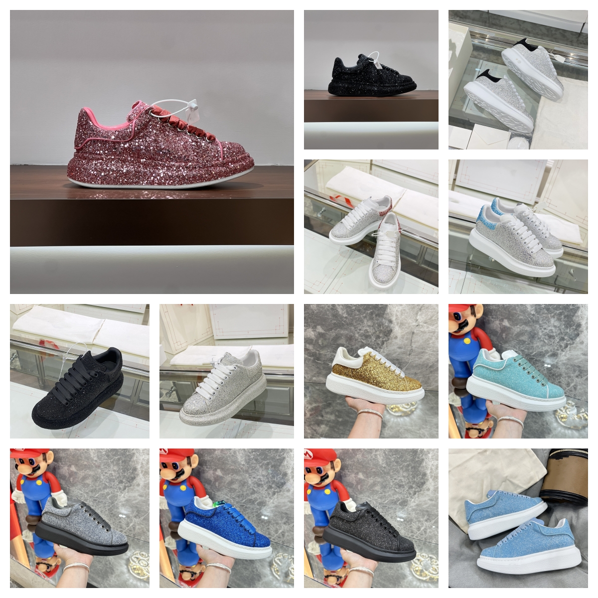 Designer luxury brand cowhide lining women's casual sports shoes classic small white shoes men and women's detailed information search customer service size 35-46