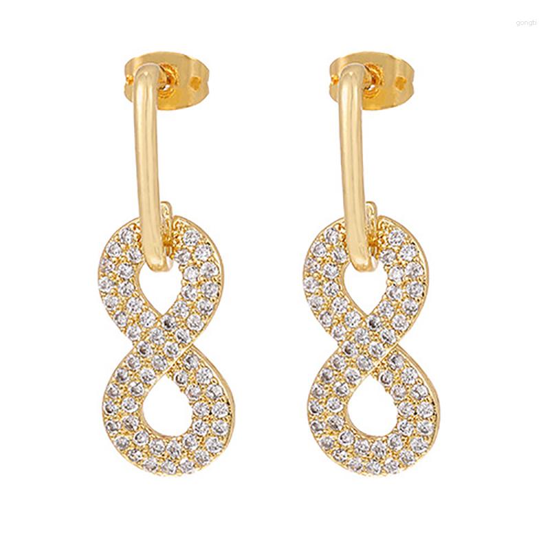 Stud Earrings 2023 Luxury Zircon Crystal Long For Women Punk Simple Hook Earring DIY Wedding Jewelry Gift Oorbellen