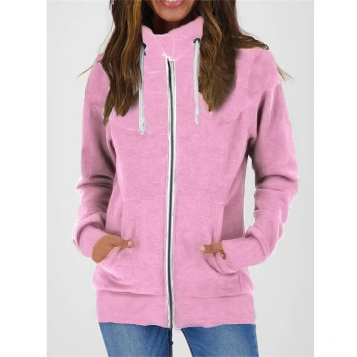 Womens Hooded Jacket Long Sleeves Outfit Solid Color Pockets Gym Jackets Shaping Waist Tight Fitness Jogger Outfit Sportswear For Lady