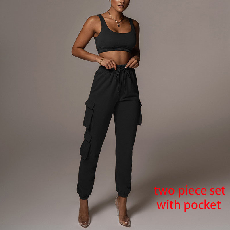Women's Pants s Casual Sport Set Crop Top 2 Piece Women Autumn Clothing Two White Tracksuit Woman 230811