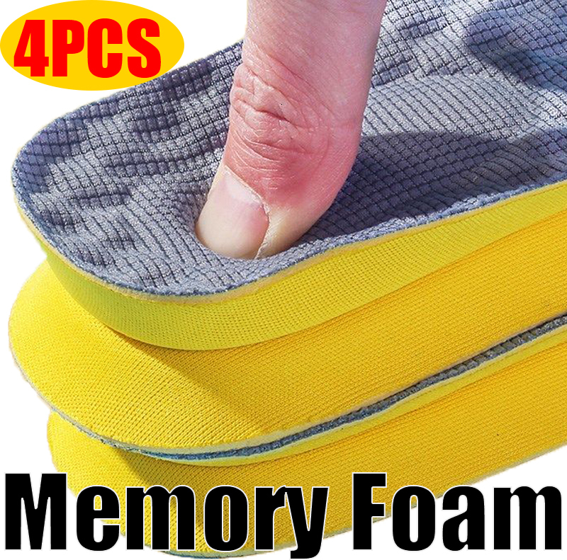 Shoe Parts Accessories 4Pcs Soft Latex Memory Foam Insoles Women Men Sport Running Foot Support Pad Breathable Orthopedic Feet Care Insert Cushion 230