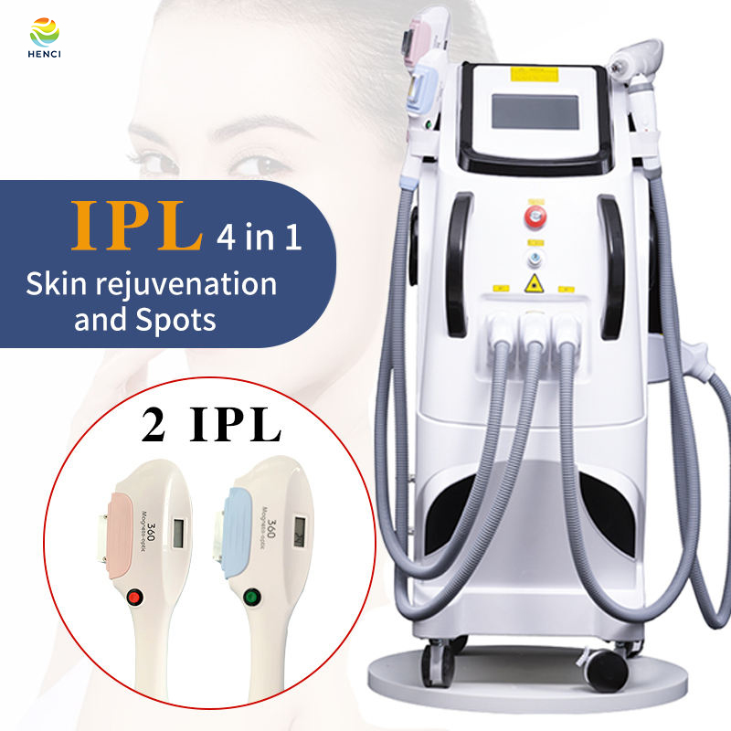 Ce Approved Laser 4 In1 Multifunction Beauty Equipment Ipl Rf Nd Yag laser tattoo removal Ice Titanium Hair Tattoo Removal Skin Lightening