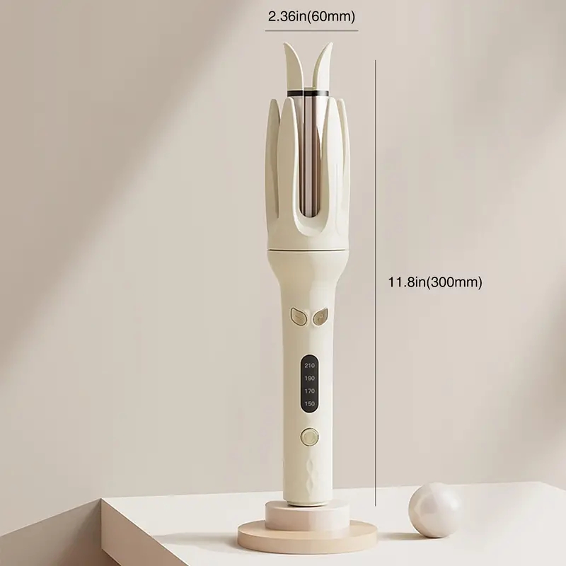 Genai Automatic Hair Curler: 28mm Barrel, 4 Temperature Modes, Negative Ion Generator, Intelligent Timer & Sensor, Auto Shut-Off for Safety